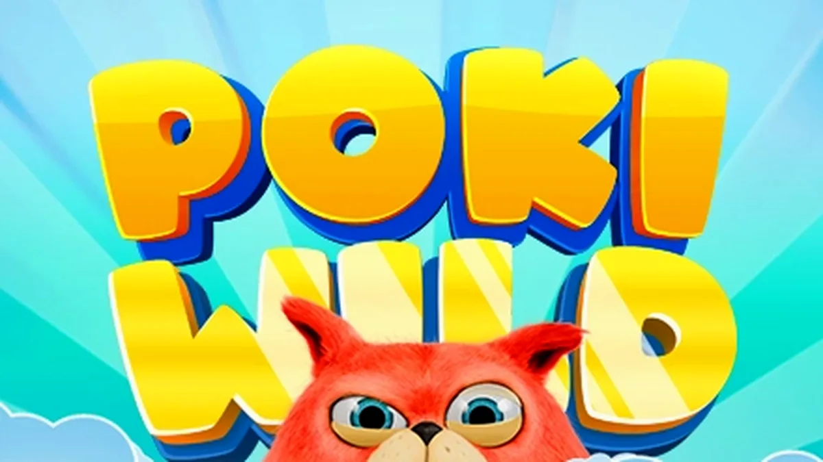 Poki Wild slot game interface na nagpapakita ng makulay na reels